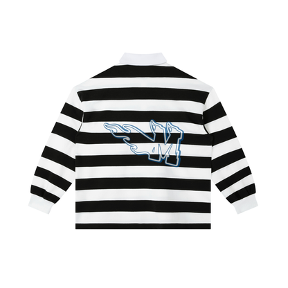 Color Block Stripe Polo Shirt ODMPOD