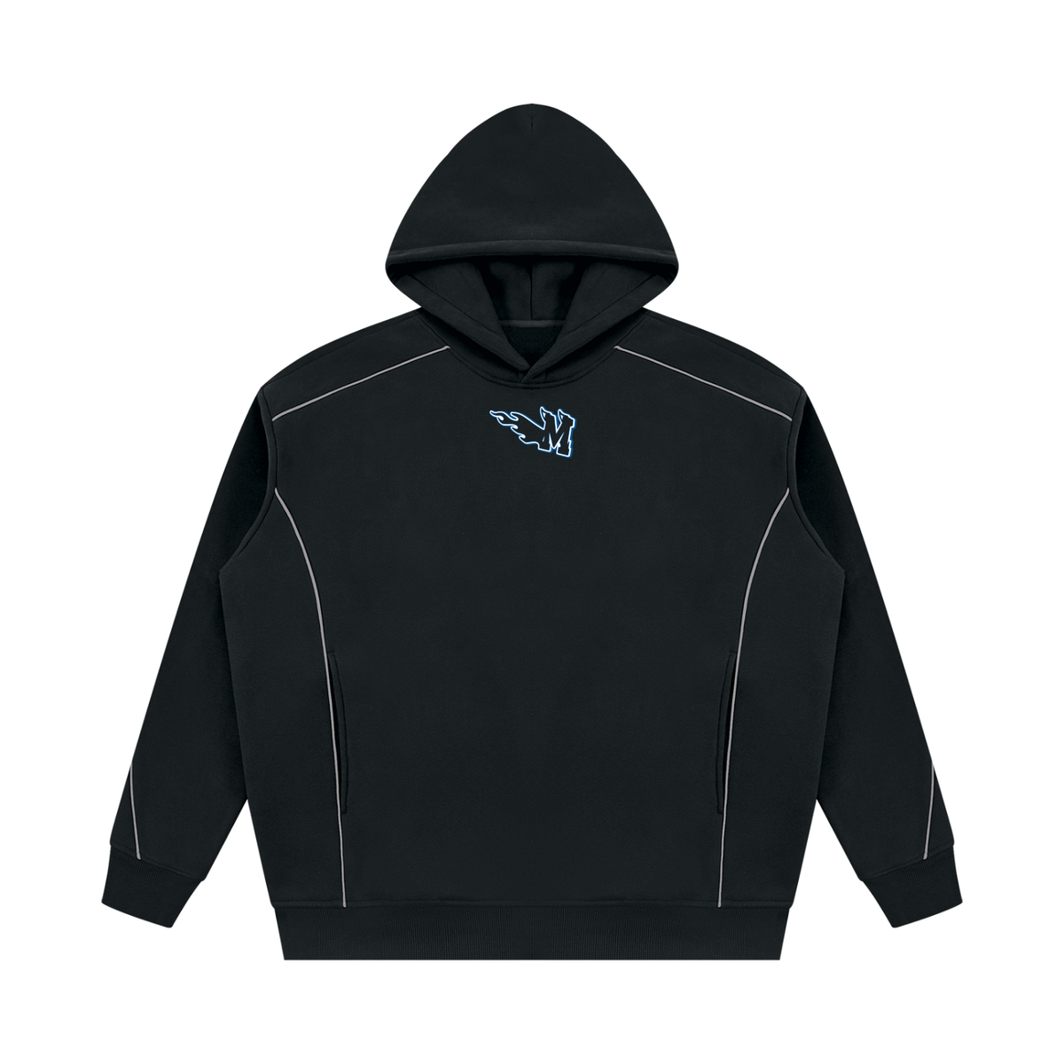 Unisex Oversized Piping Fleece Hoodie ODMPOD