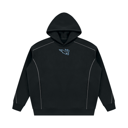 Unisex Oversized Piping Fleece Hoodie ODMPOD
