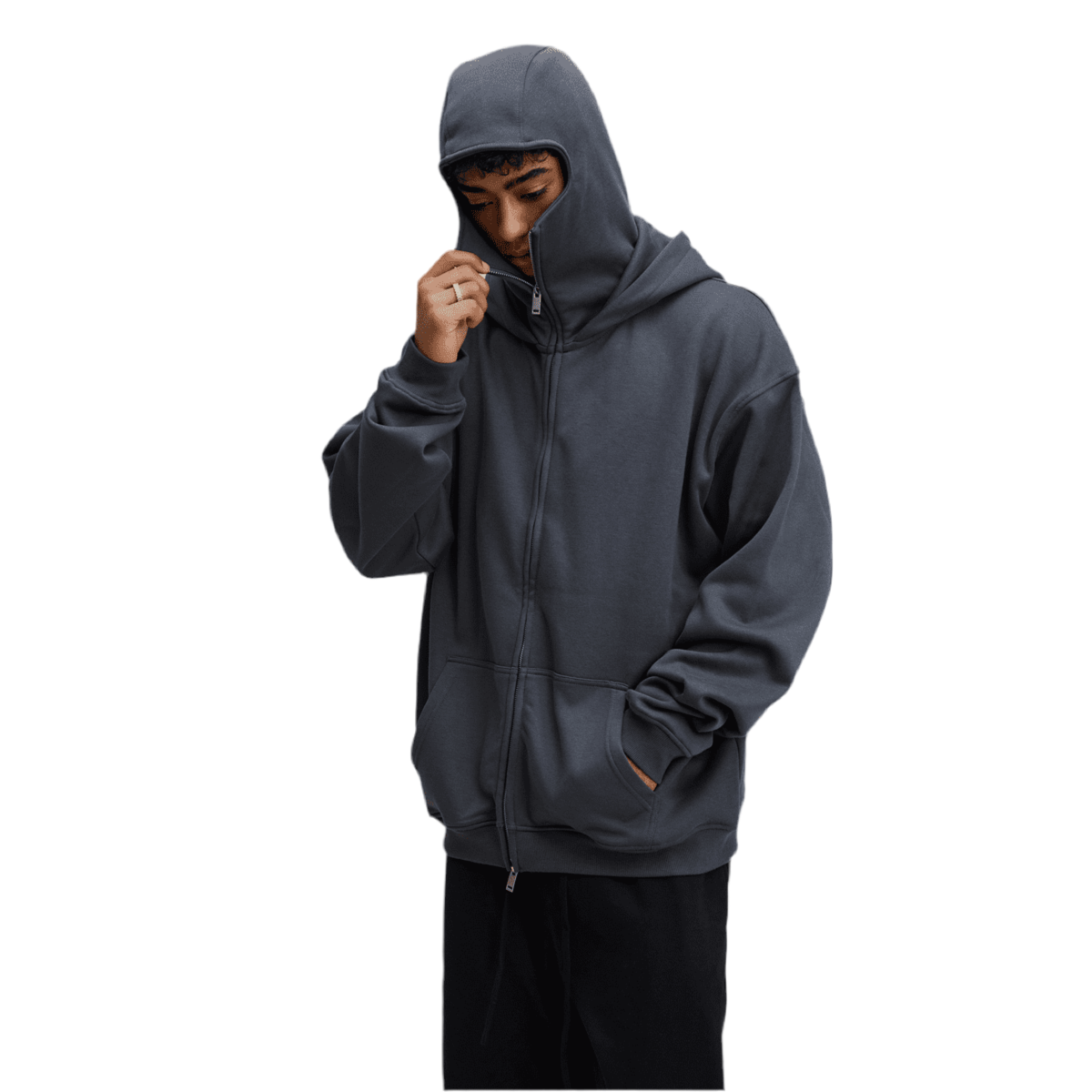 Windproof Sports Zip-up Hoodie with Built-in Face Mask MERCURY MERCURE