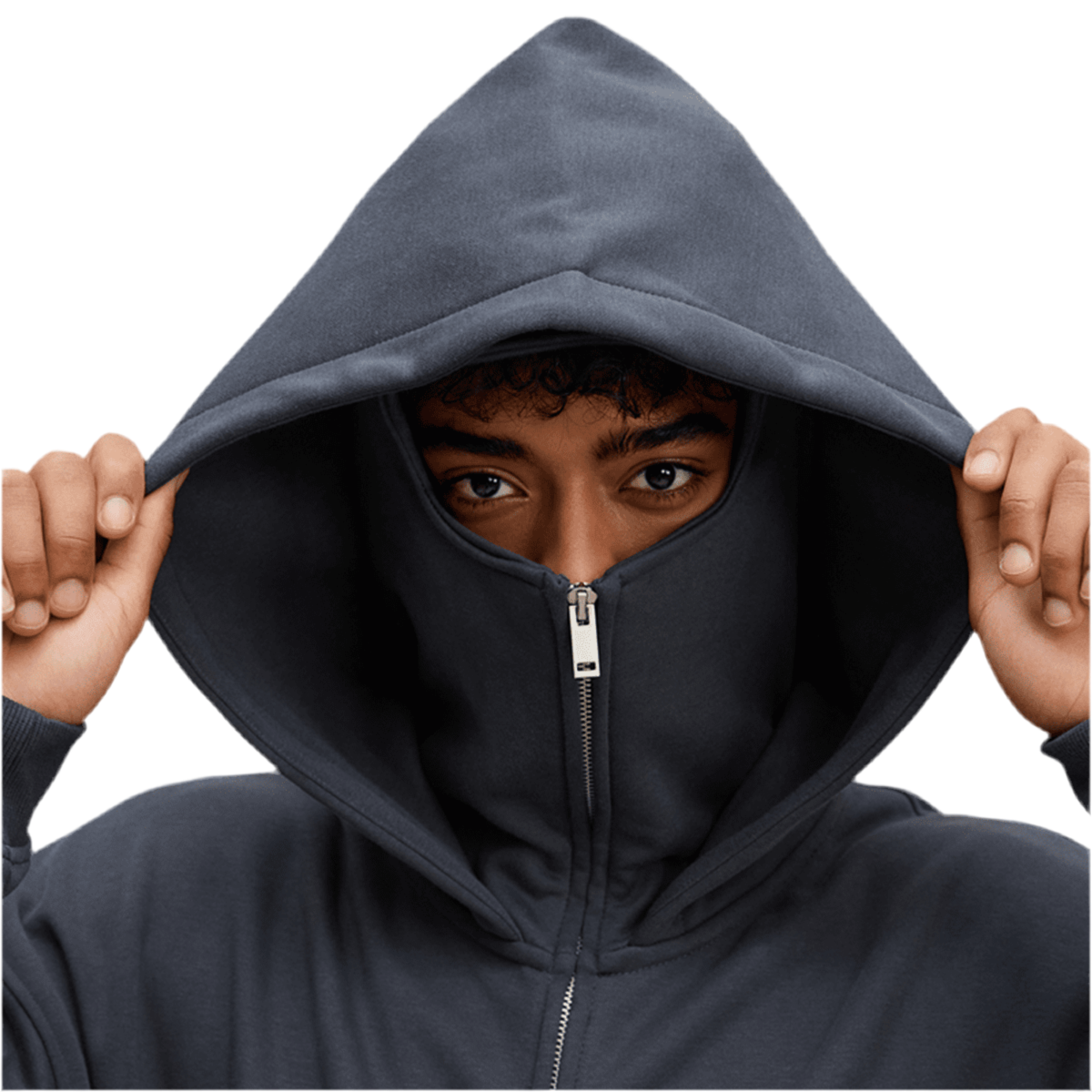 Windproof Sports Zip-up Hoodie with Built-in Face Mask MERCURY MERCURE