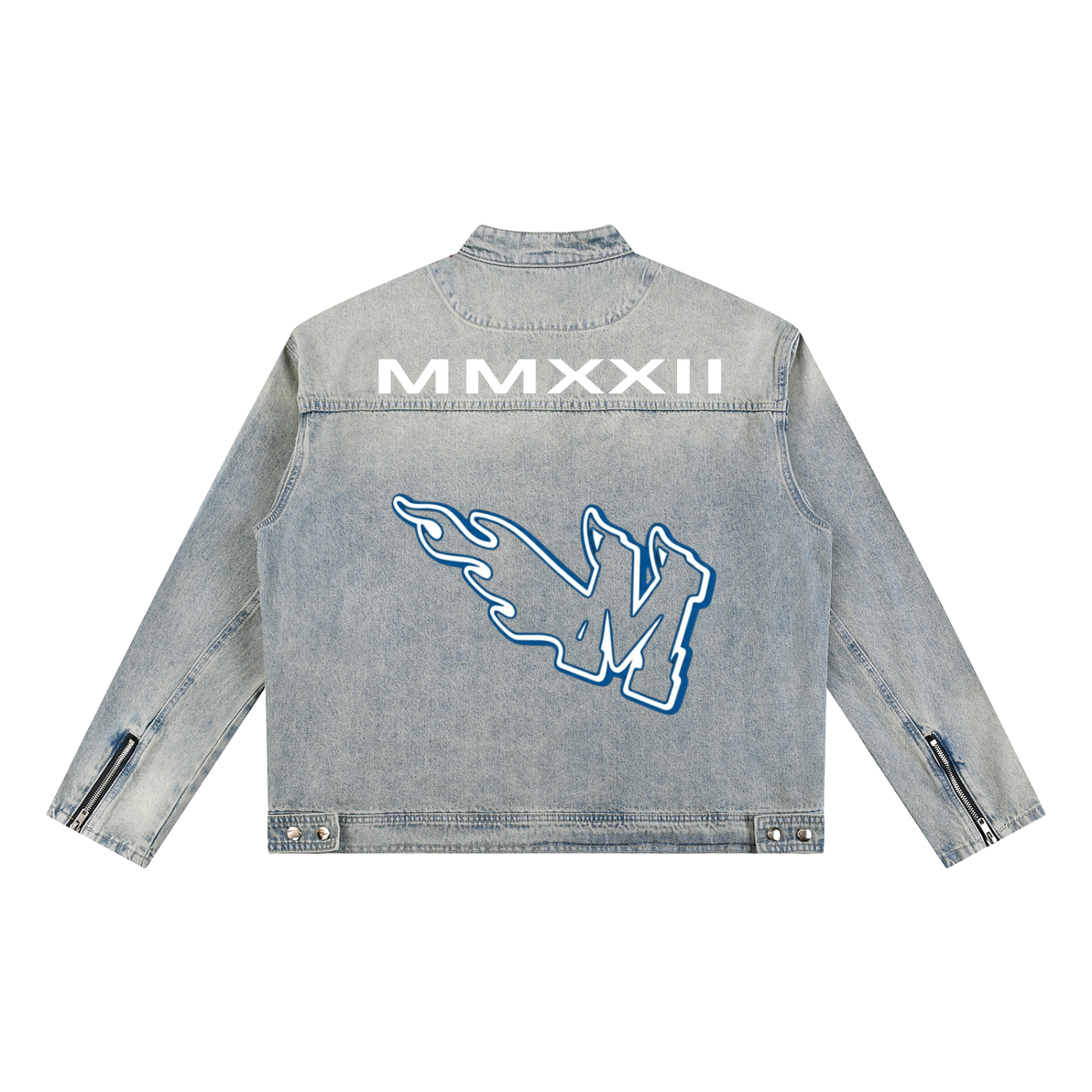 Vintage Wash Zip Denim Jacket ODMPOD