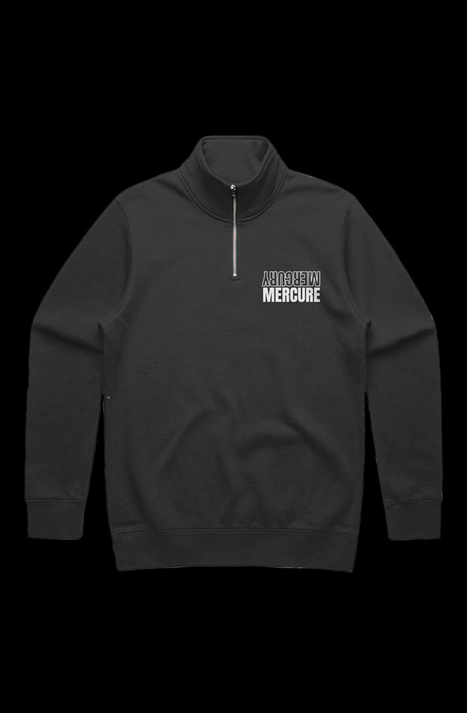 MENS STENCIL HALF ZIP