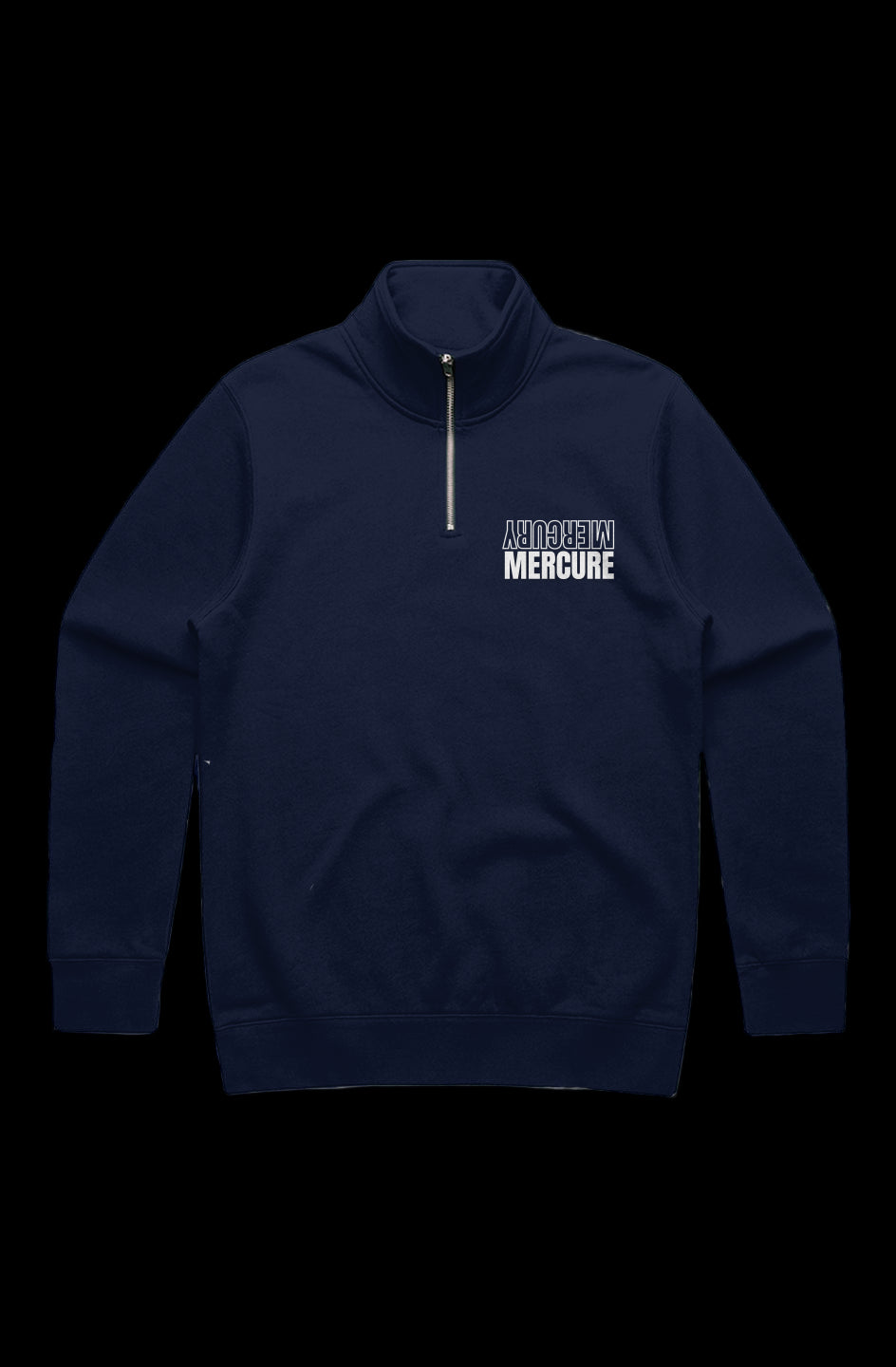 MENS STENCIL HALF ZIP