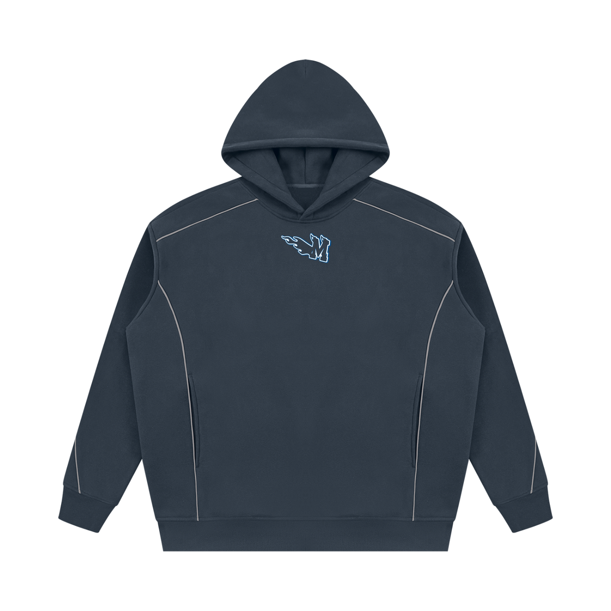 Unisex Oversized Piping Fleece Hoodie ODMPOD