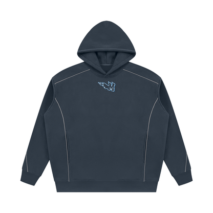 Unisex Oversized Piping Fleece Hoodie ODMPOD