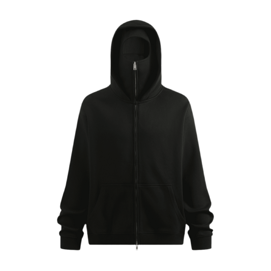 Windproof Sports Zip-up Hoodie with Built-in Face Mask MERCURY MERCURE