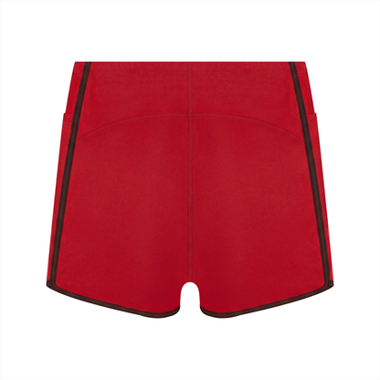 Women's High Rise Color Block Yoga Shorts ODMPOD