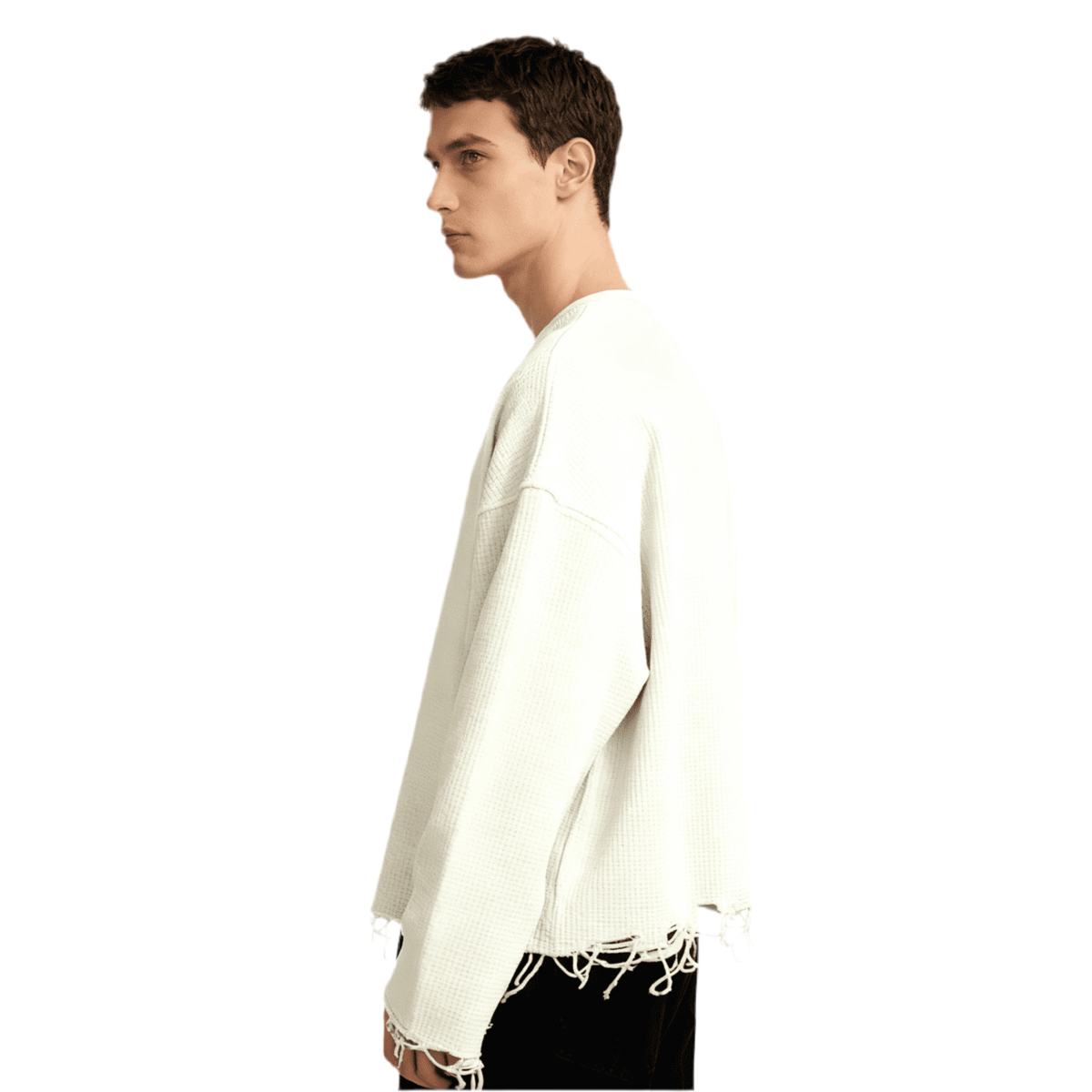 Unisex Waffle Cropped Long Sleeve Shirt(290G) MERCURY MERCURE