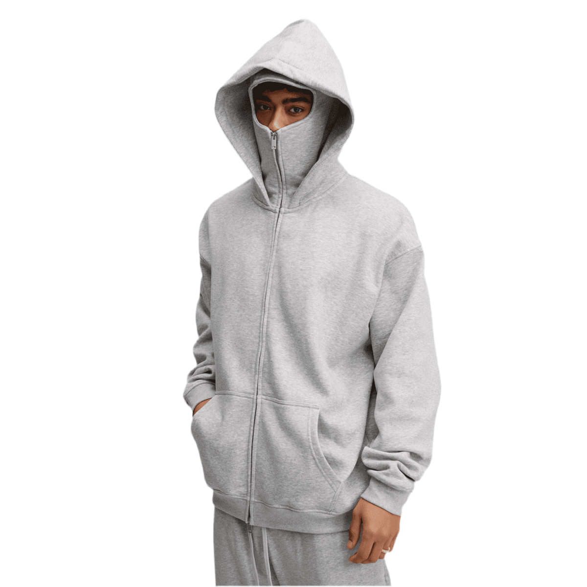 Windproof Sports Zip-up Hoodie with Built-in Face Mask MERCURY MERCURE