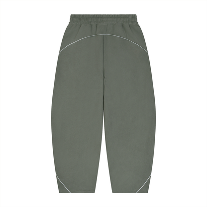 Unisex Piping Fleece Barrel Leg Sweatpants ODMPOD