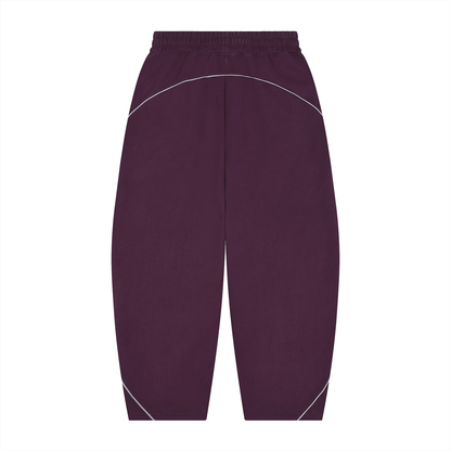 Unisex Piping Fleece Barrel Leg Sweatpants ODMPOD