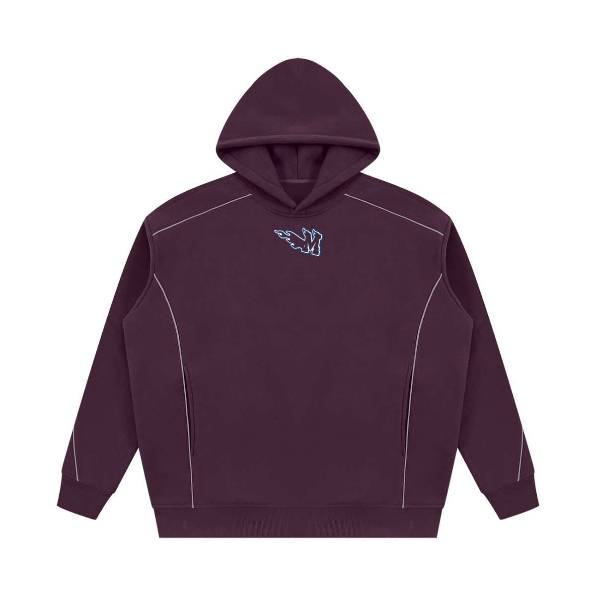 Unisex Oversized Piping Fleece Hoodie ODMPOD