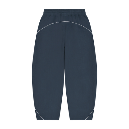 Unisex Piping Fleece Barrel Leg Sweatpants ODMPOD