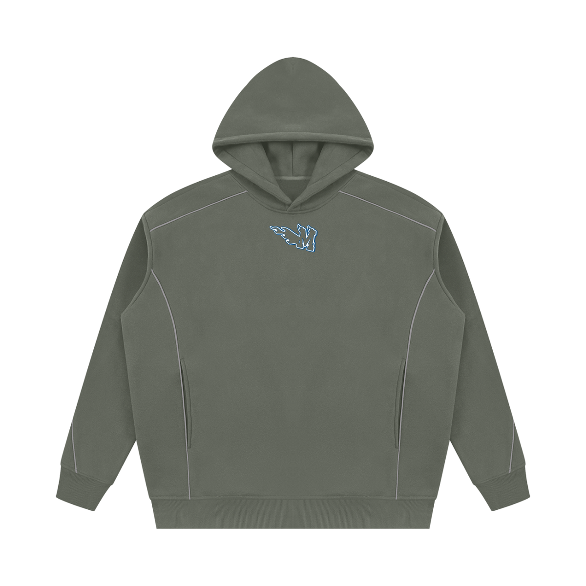 Unisex Oversized Piping Fleece Hoodie ODMPOD