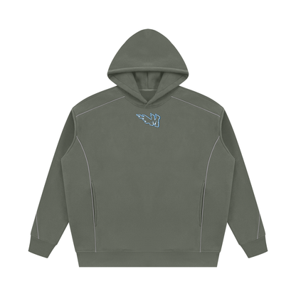 Unisex Oversized Piping Fleece Hoodie ODMPOD