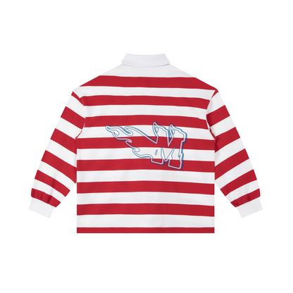 Color Block Stripe Polo Shirt ODMPOD
